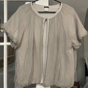 J. Crew Clara Chiffon grey cardigan size XL